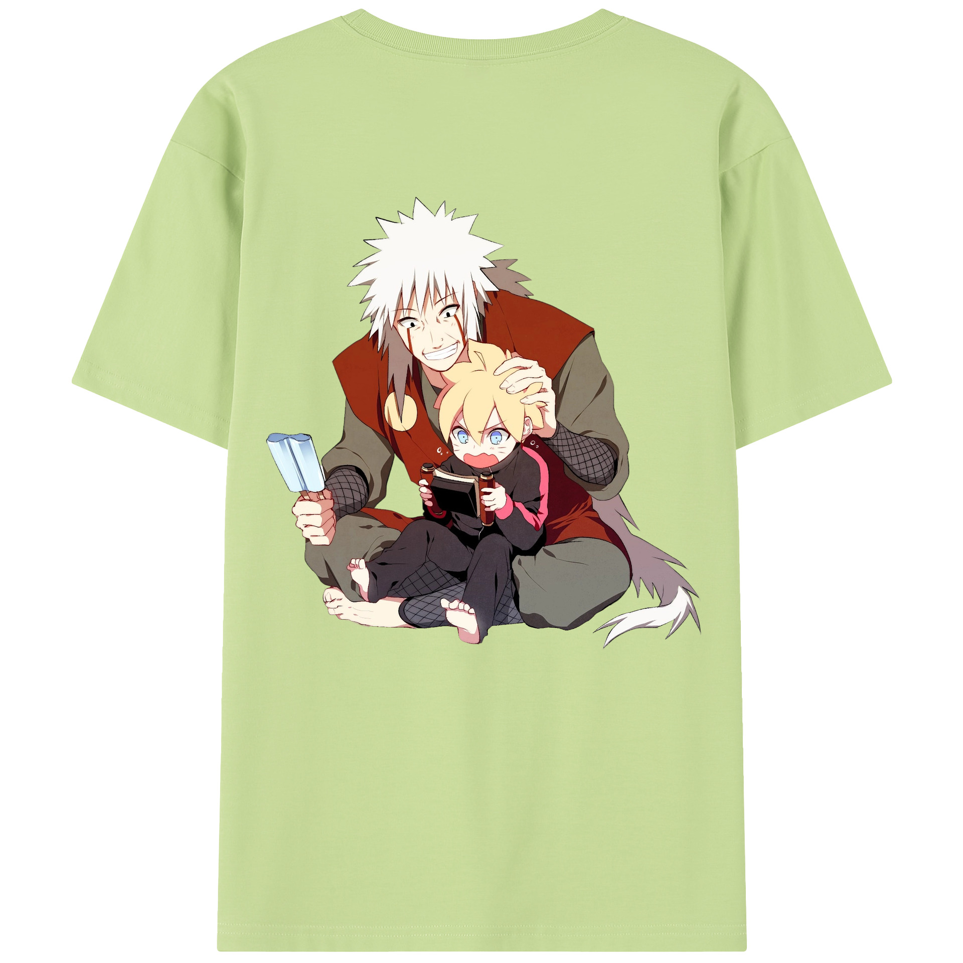 （画像用） NARUTO -ナルト- 自来也（じらいや） Jiraiya 綿100％半袖Tシャツ（背面プリント）